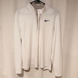 Nike Victory White 1/4 Zip Golf Dri-FIT Pullover